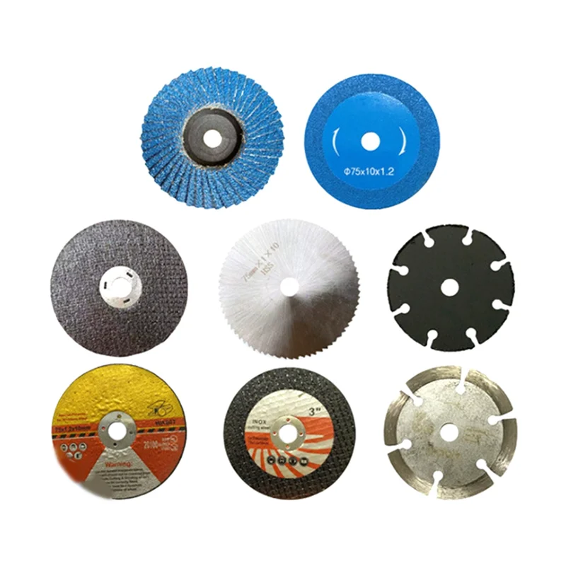 

BYBS-8Pcs 75Mm Cutting Disc For 10Mm Bore Angle Grinder Metal Circular Saw Blade Flat Flap Grinding Wheel Sanding Pads Tool