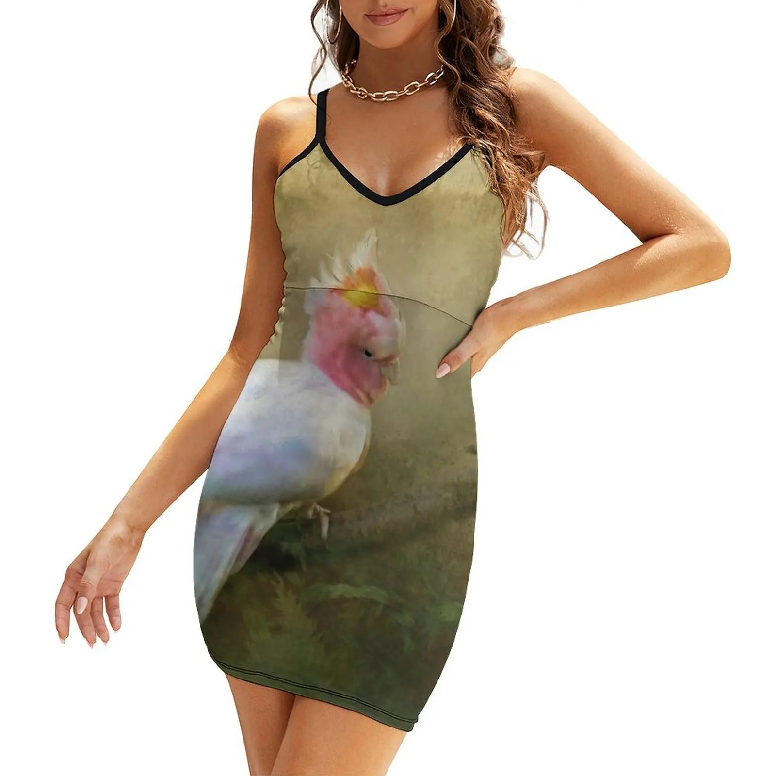 

Major Mitchell's Cockatoo Sling Dress Women's summer dresses Casual dresses Beachwear Woman clothing
