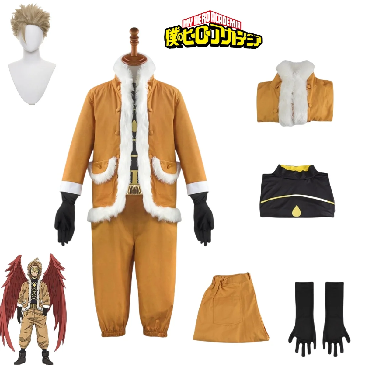 Hawks My Hero Academia Men's Full Set Of Cosplay Anime Costumes Cosplay  BAO