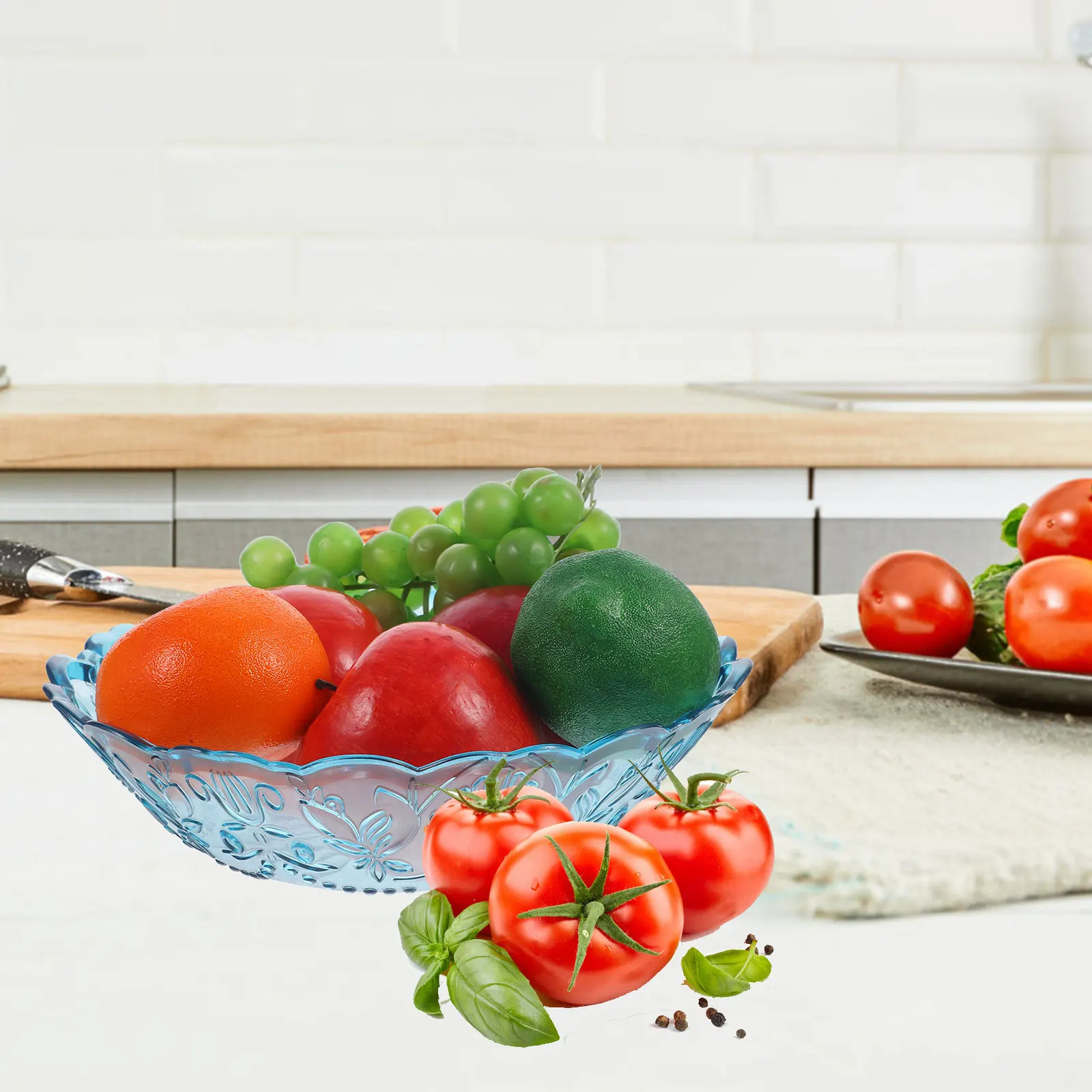 

Crystal Fruit Party Tray Transparent Plastic Serving Tray Plastic Party Snack Serve Holder Home Decor