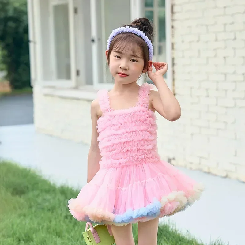 Robe Tutu à Volants pour Fille, Tenue de Bal Décontractée, Vêtements de Princesse pour Enfant