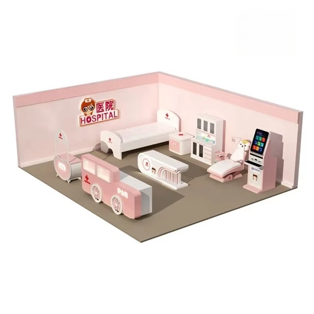 놀이공원 실내외 어린이 놀이터 나무 병원 테마 키즈 역할놀이집