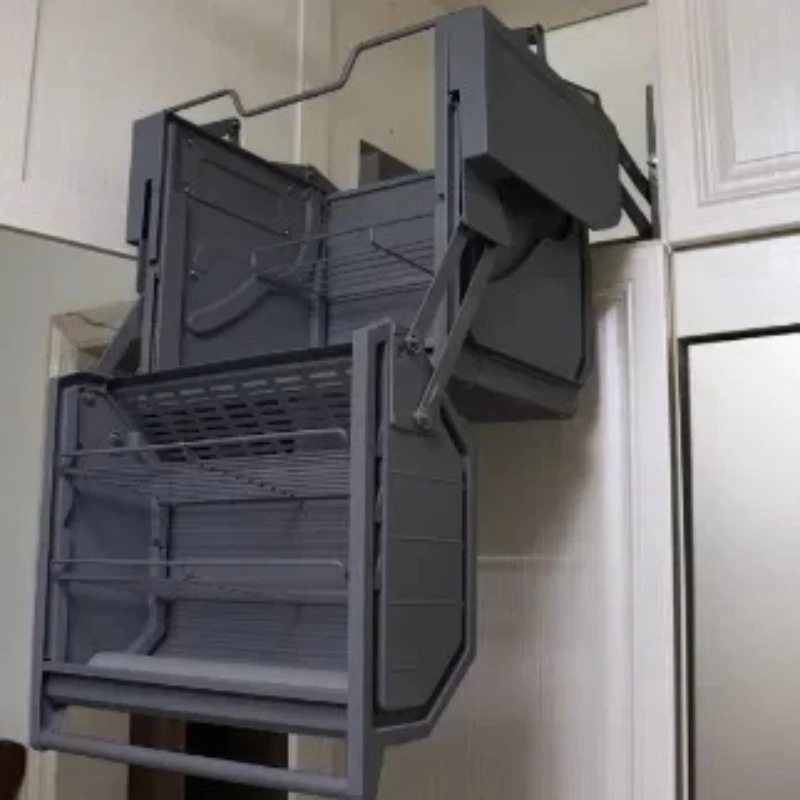 

Double Pull Down Basket Kitchen Cabinet Accessories Pantry Organizer Magic Collector 600 Cabinet