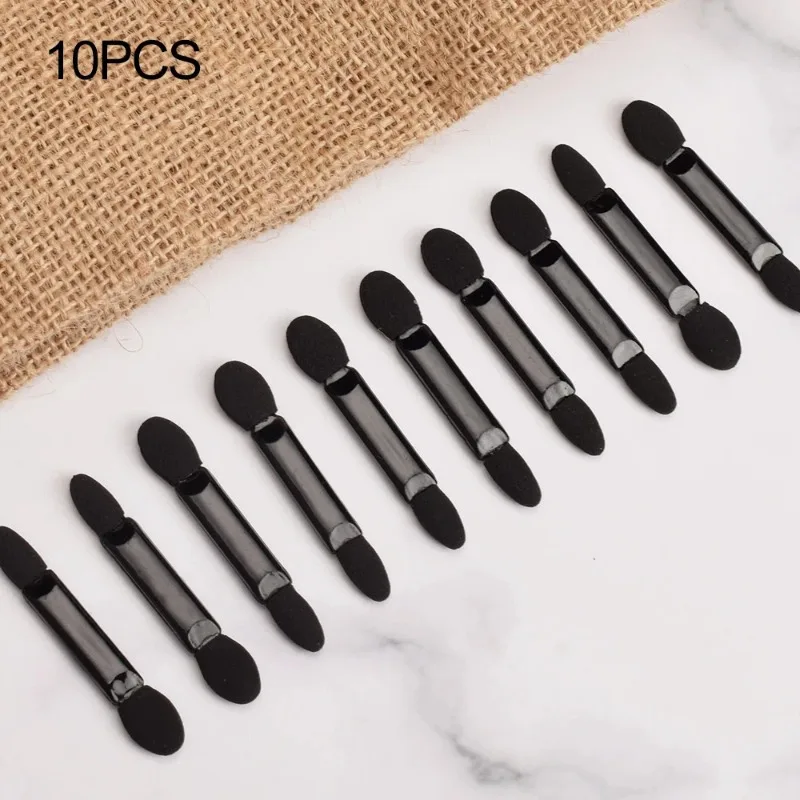 10pcs Portable Eyeshadow Brush Double-headed Black Eyeshadow Sponge Brush Eyeshadow Cosmetics Eye Shadow Make Up Supplies