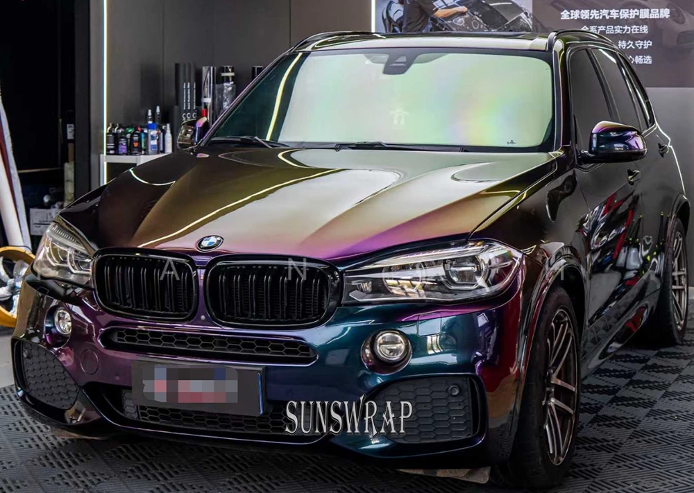 

Глянцевая виниловая пленка-хамелеон для домашних животных, переливающаяся полуночная фиолетовая пленка для автомобиля, Лидер продаж, наклейка для изменения цвета, 1,52x18 м/рулон