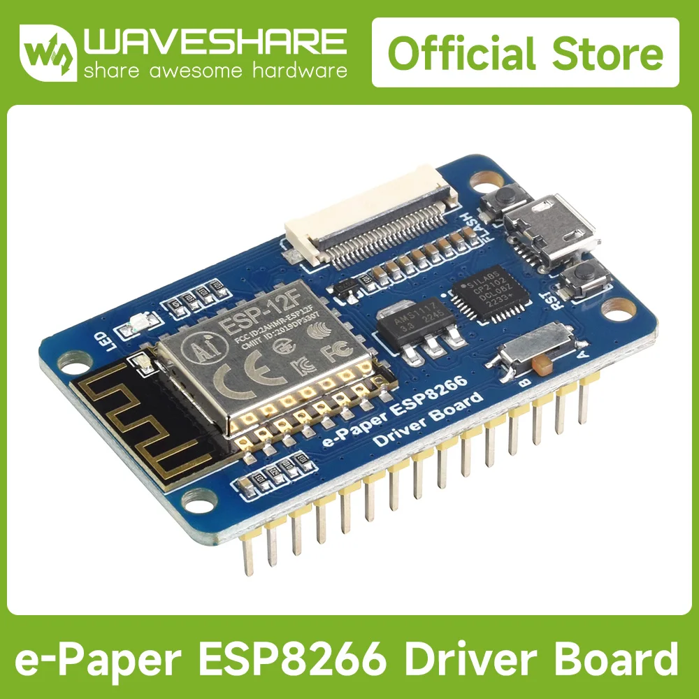 Универсальная плата драйвера электронной бумаги Waveshare с Wi-Fi SoC ESP8266 поддерживает сильную панель электронной бумаги Waveshare SPI, совместимая с Elink Arduino