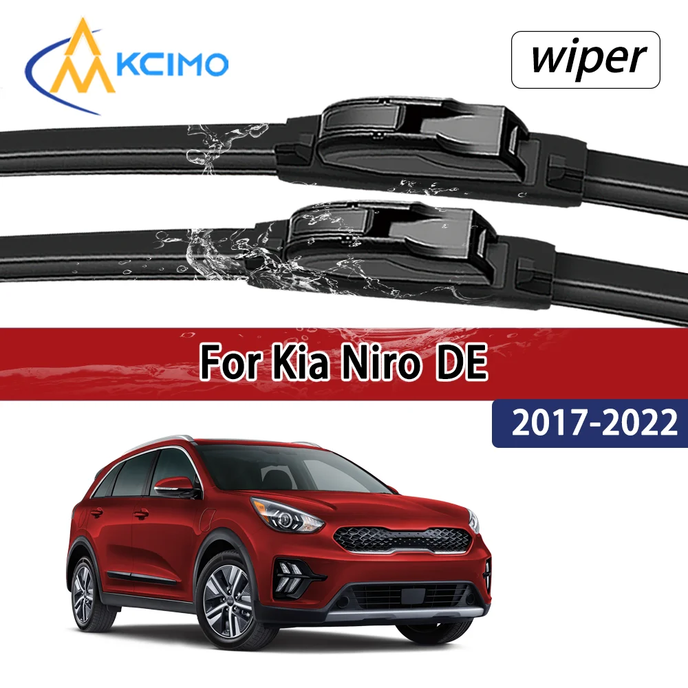 Für Kia Niro DE 2017–2022 2018 2019 2020 Kompatible, langlebige, geräuscharme Frontwischerblätter für die Windschutzscheibe, Auto-Fensterzubehör