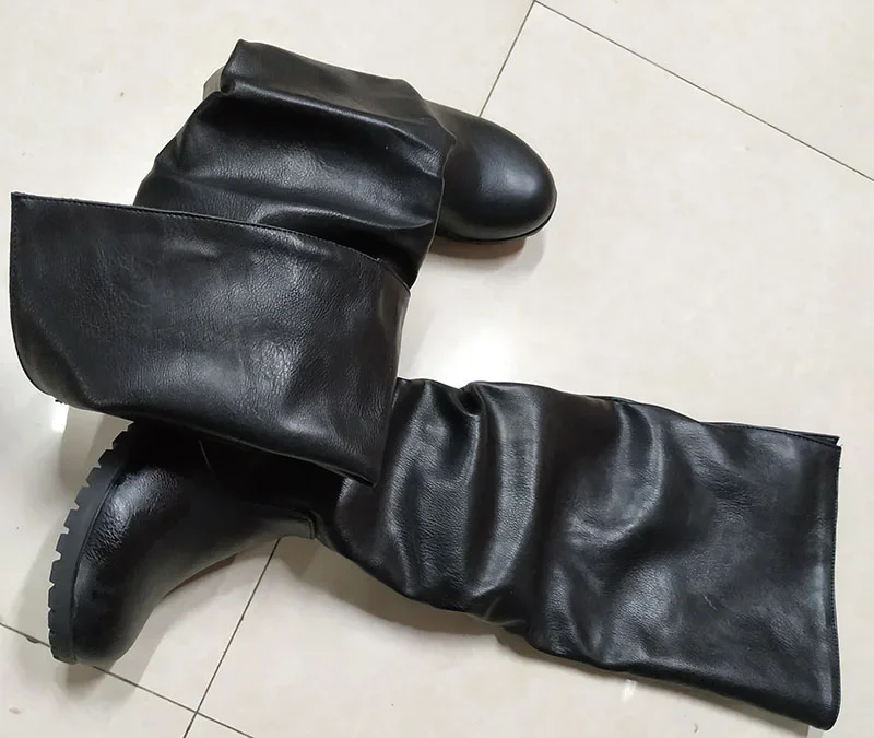 القرون الوسطى الأحذية الجلدية رجل جاك سبارو عصر النهضة نصف هادوك أحذية الأحذية Larp القراصنة المحارب خمر جاكبوت للكبار