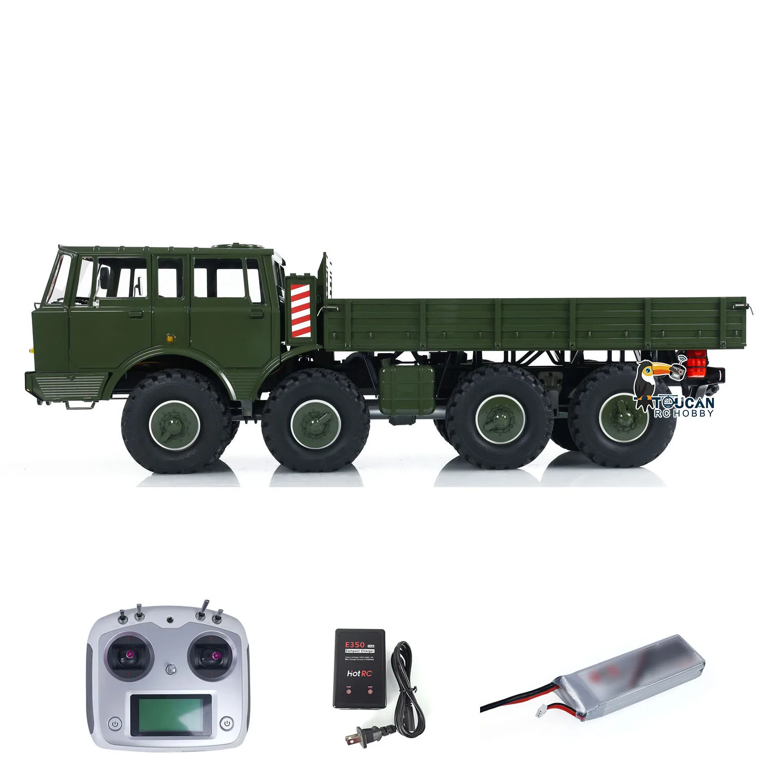 1/12 CROSSRC DC8 8X8 Electric RC RTR Off-road Military Truck Crawler Car Light Sound 2-Speed Transmission Ready to Run Vehicle