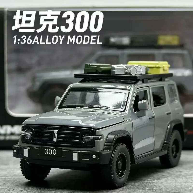 

1:36 Scale Tank 300 Alloy Diecast Model Premium Off-Road Vehicle with Detailed Wheels for Collection Gift Ornament Display