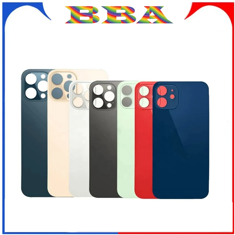 3Pcs OEM Large Hole Rear Glass Battery Cover for iPhone 15 13 12 14 Mini 11 PRO MAX 8 PLUS, X, XR, Xsmax High Quality Glass