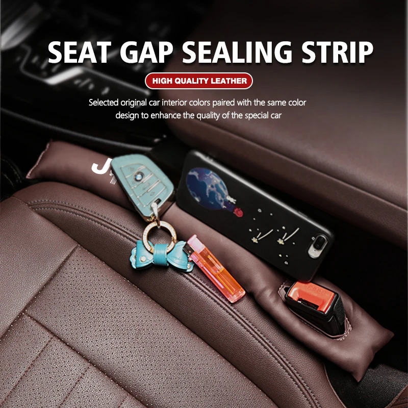 Car Seat Gap Filler Leather Soft Side Seam Plug Accessories For Jeep Patriot Renegade Wrangler JK JL Liberty Trailhawk