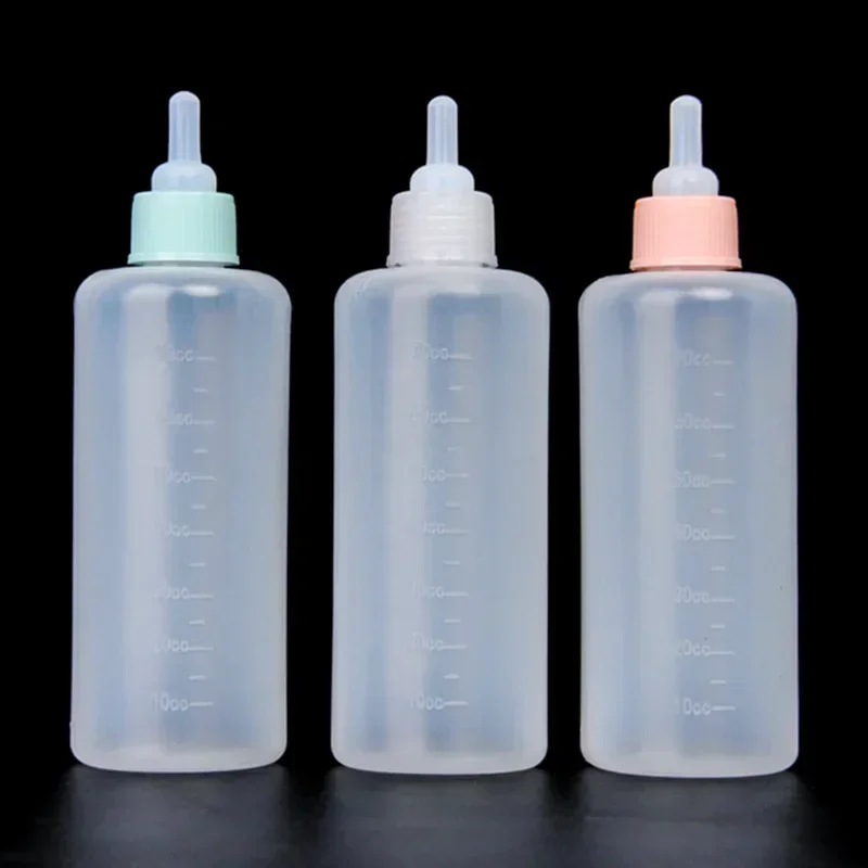 Puppy Kitten Feeding Bottle Nipple Feeder 100ml Can Squeeze Liquid Milk Nursing Bottle for Newborn Dogs Puppies Rabbits Hamster