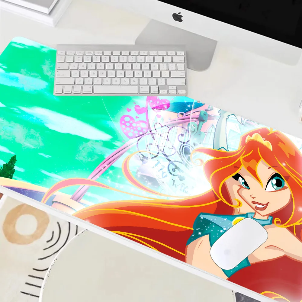 Classic Cute Cartoon Winx Club Non-slip Mouse Pad Suitable For Office Computers Laptops E-sports Game Desk Mats XXL Keyboard