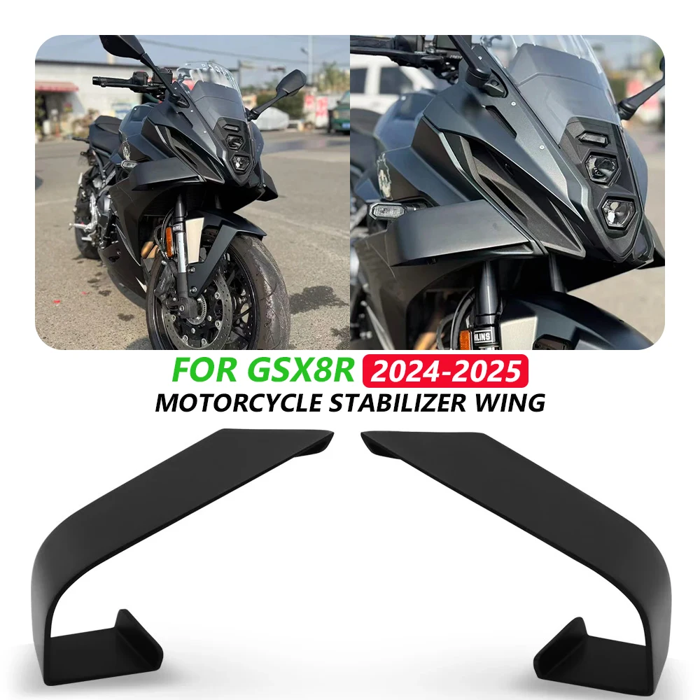 

GSX8R 2026 Motorcycle Frontal Aero Fin For GSX 8R 2024 2025 GSX-8R Racing Downforce Stability Kit Side Front Fixed Wind Wing