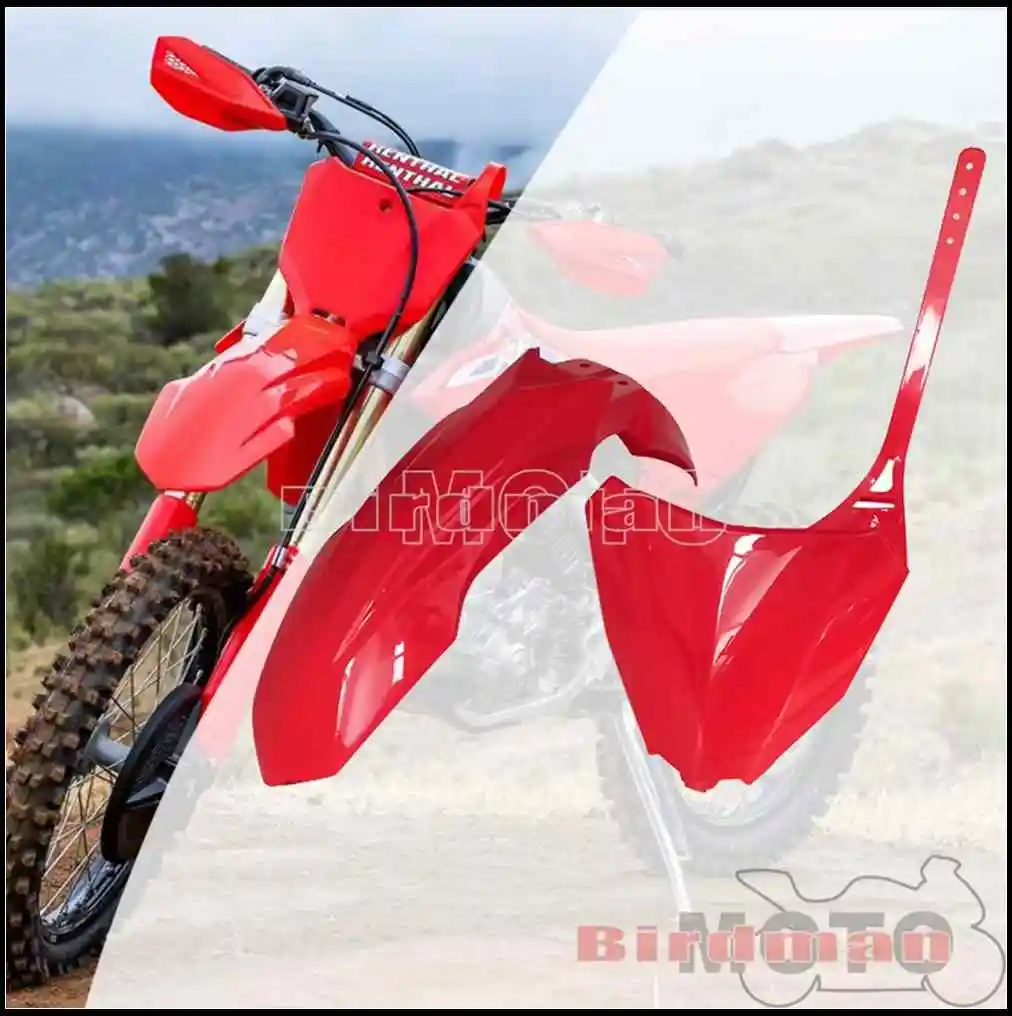 

For Honda CRF 450 250 450R 450RX 250R 250RX 2017-2020 Motocross Dirt Bike Enduro Plastic Front Fender Number Plate Fairing Cover