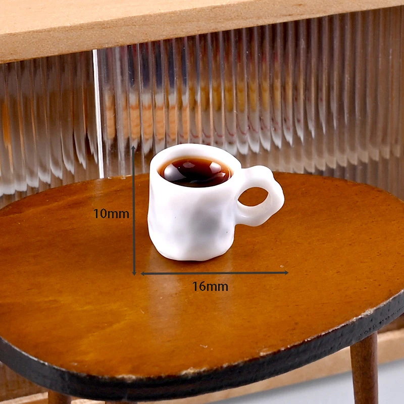 1:12 Dollhouse Miniature Resin Coffee Drink Cup Model Simulation Water Cup For Doll House Decor Accessories Toys Gift