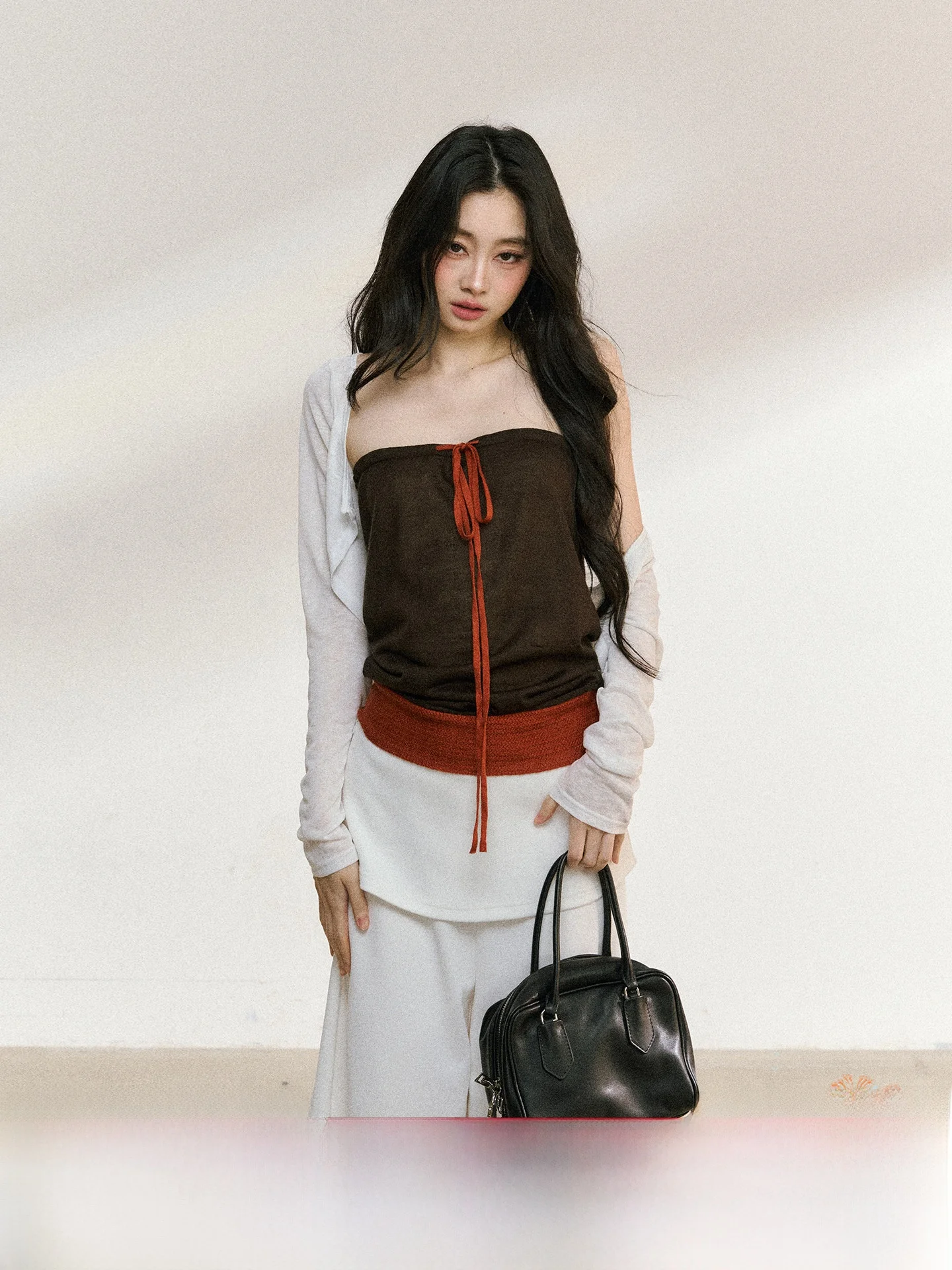 

7iftin Original Design Autumn New Korean Sle Casual Open Cardigan Thin Outerwear White Outer irt ort Coat