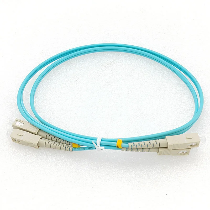 10pcs OM3 Fiber Optic Patch Cord Jumper SC FC10 Gigabit Multimode Dual Core 3.0 Duplex Optical Fiber Extension Cable Wholesale