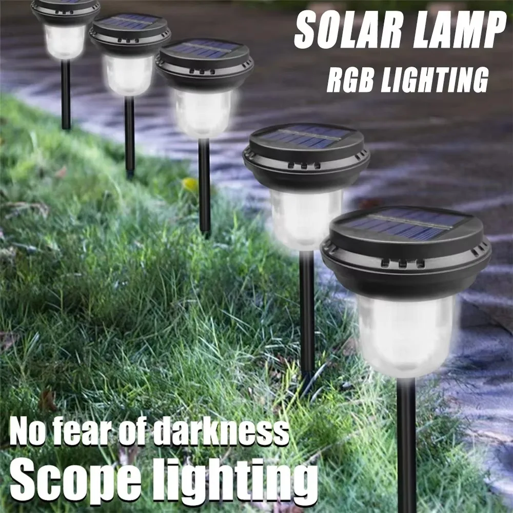 Lámpara de pie LED Solar, luz de césped para exteriores, lámparas subterráneas impermeables para decoración de césped, terraza, patio, iluminación del pasillo