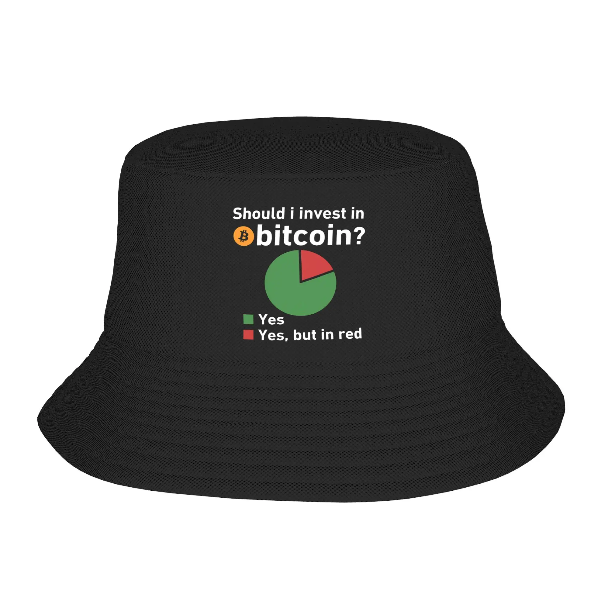 Unisex Bitcoin  BTC Bucket Hat  Foldable Fisherman Hats Spring Retro Fishing Caps Hip Hop Pattern Visor Hat