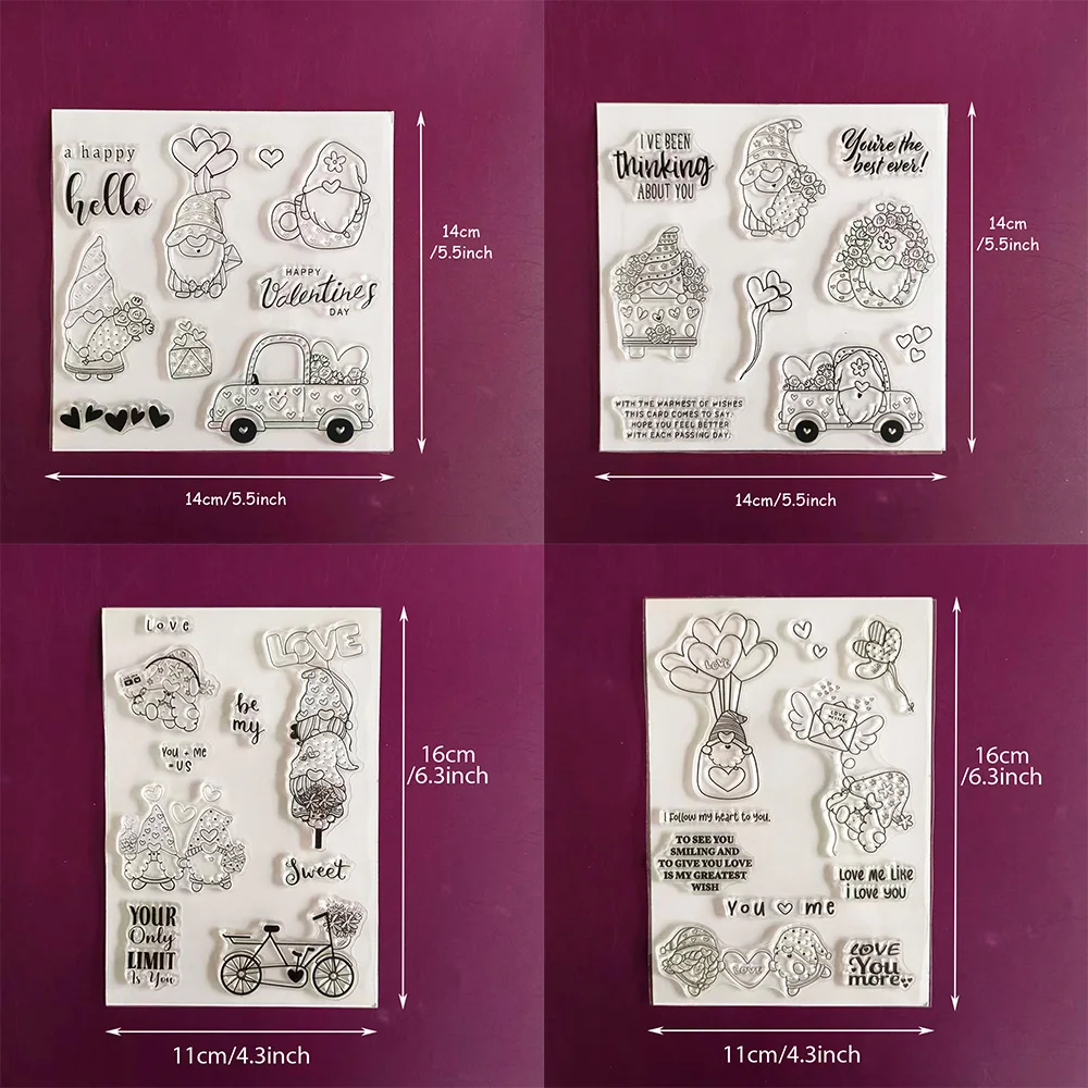 Valentinstags-Stempel aus transparentem Silikon für Kartenherstellung, Scrapbooking, DIY-Bastelarbeiten, Journaling, Albumdekoration