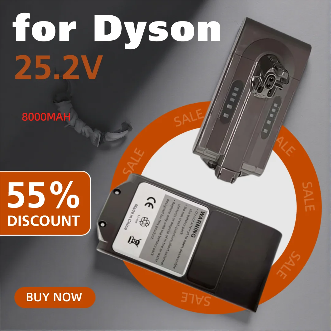 25.2V 6000/8000/10000mAh FOR Dyson V11 Battery Replacement for SV14 V11 Animal Torque Drive Vacuum