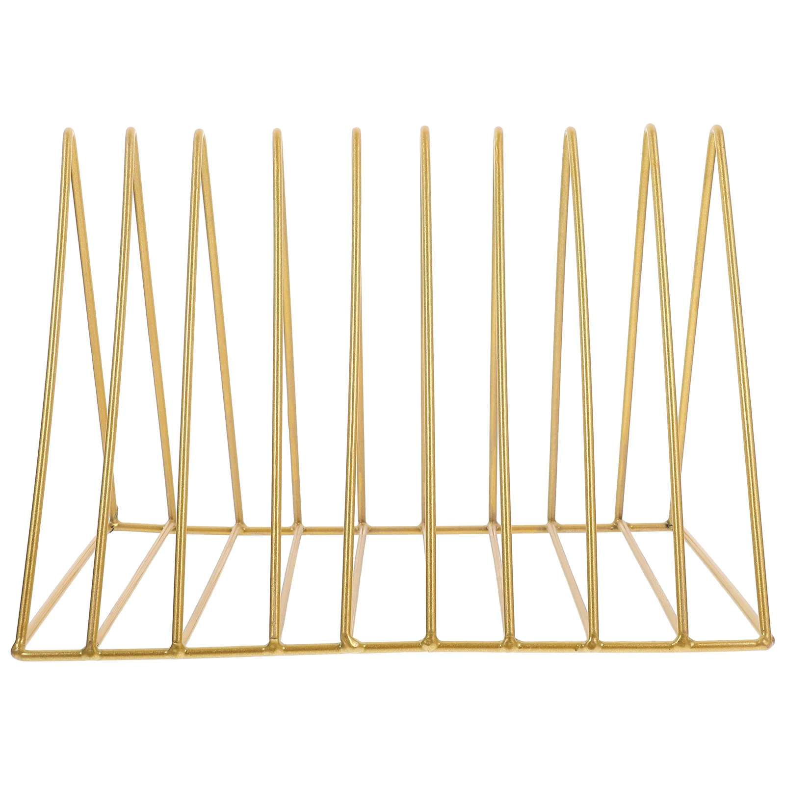 

Desktop Book Rack Metal Triangle Iron Books Holder Storage Organizer Bookends Decorative File Organizer Office Table Book Stand