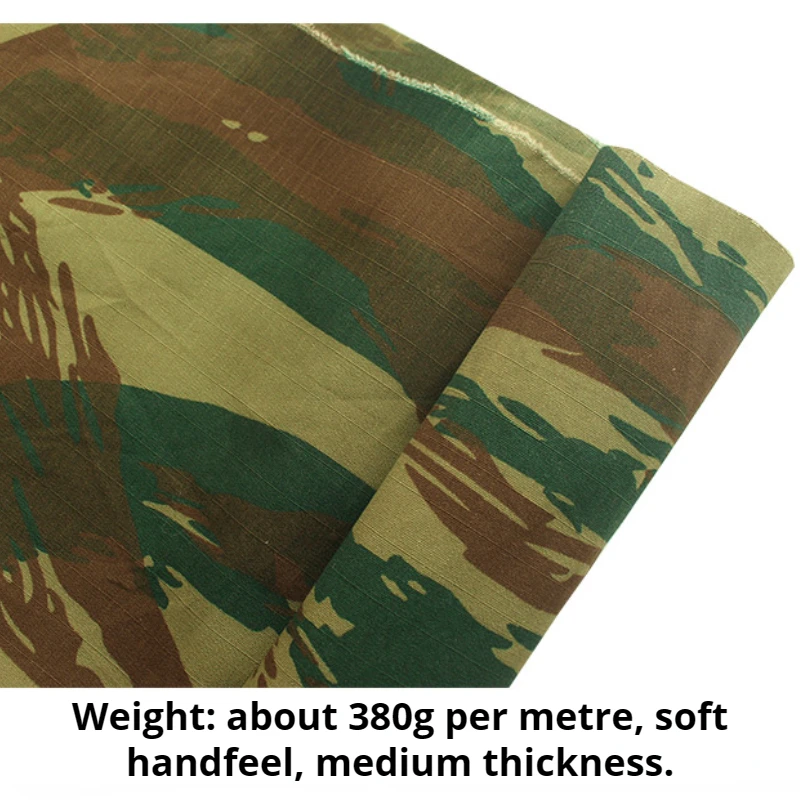 1.45M Width Greek Camouflage Grid Cotton Twill Fabric for DIY Jacket Pants Material Last 30 Metres Clearance