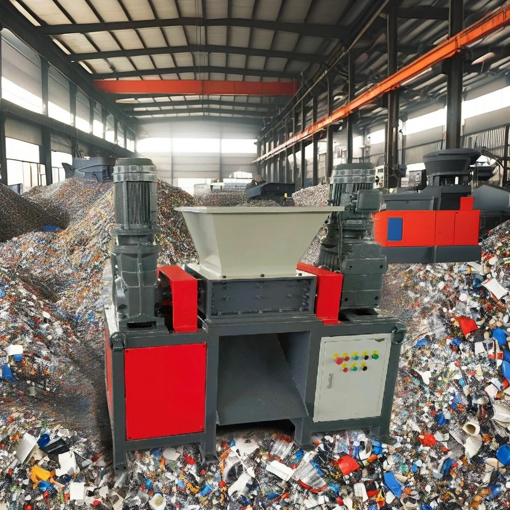 600 Model Double Shaft Agricultural Waste Shredder New Condition Plastic Shredder Machine with Core Motor and Gear Components