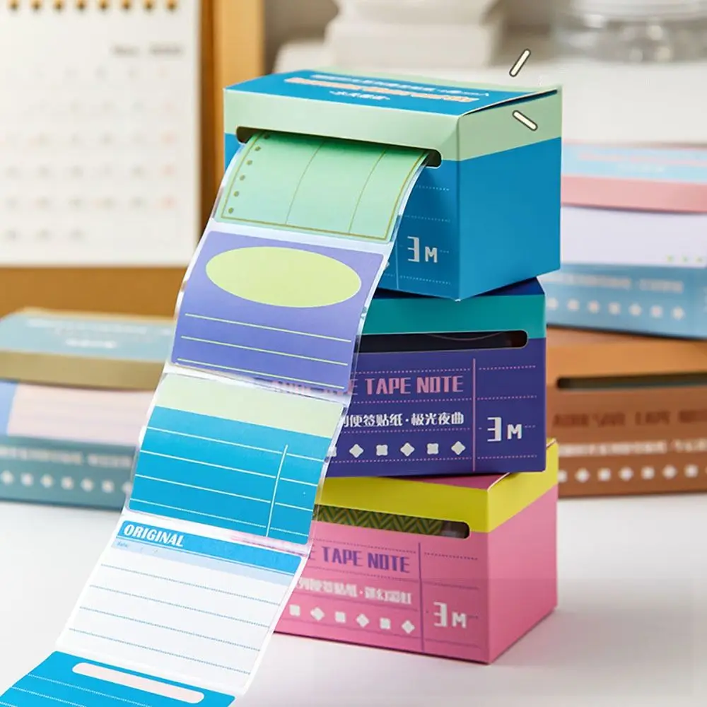 70Pcs/Set Portable Pull-out Design Sticky Note Stationery DIY Memo Pad Full Adhesive Multifunctional Scrapbook Sticker