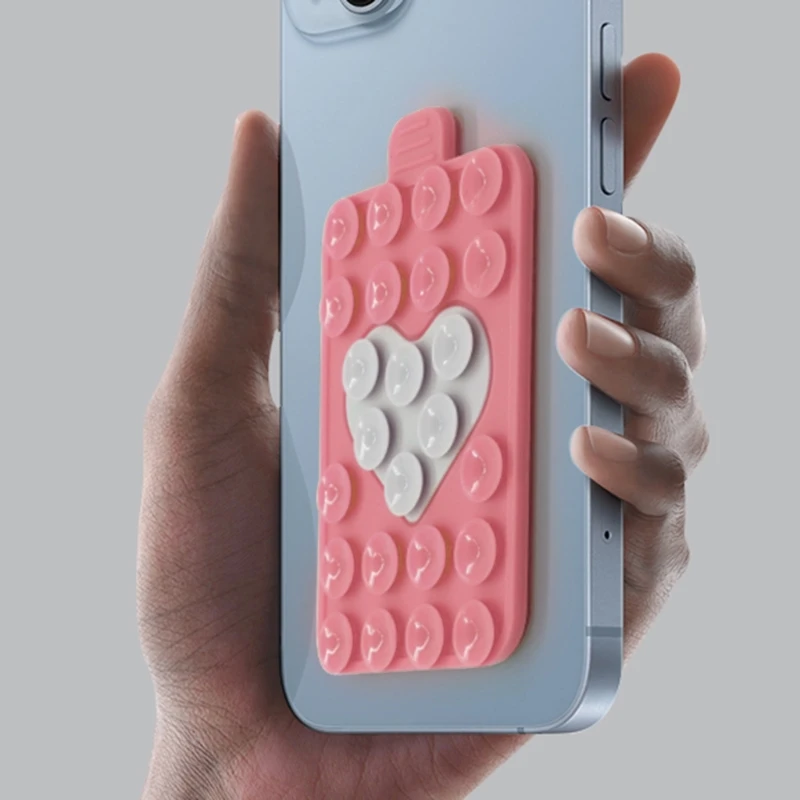 جراب هاتف لاصق من السيليكون ، مثبت بدون استخدام اليدين ، حامل قبضة قوي لصور السيلفي والفيديو ، معظم الهواتف المجسمة
