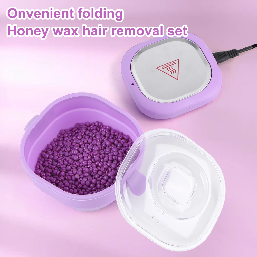 접이식 왁스 히터 제모 왁스 기계 휴대용 실리콘 왁스 워머 400ML 스파 바디 제모기 파라핀 왁스 팟 여행용