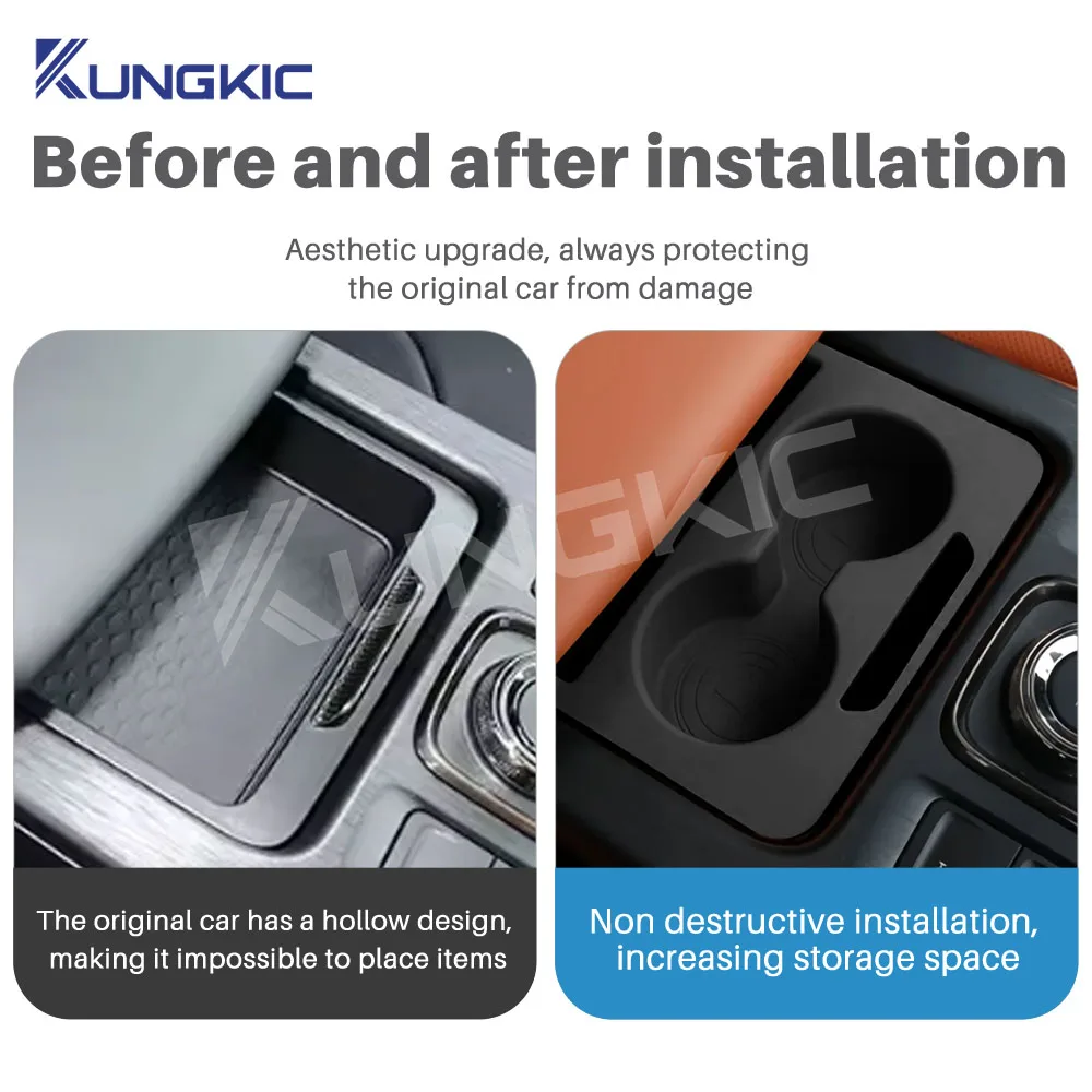 For Haval H9 2024 2025 Car Central Control Push-pull Box Silicone Pad Modified Car Armrest Box Push-pull Box Protective Pad
