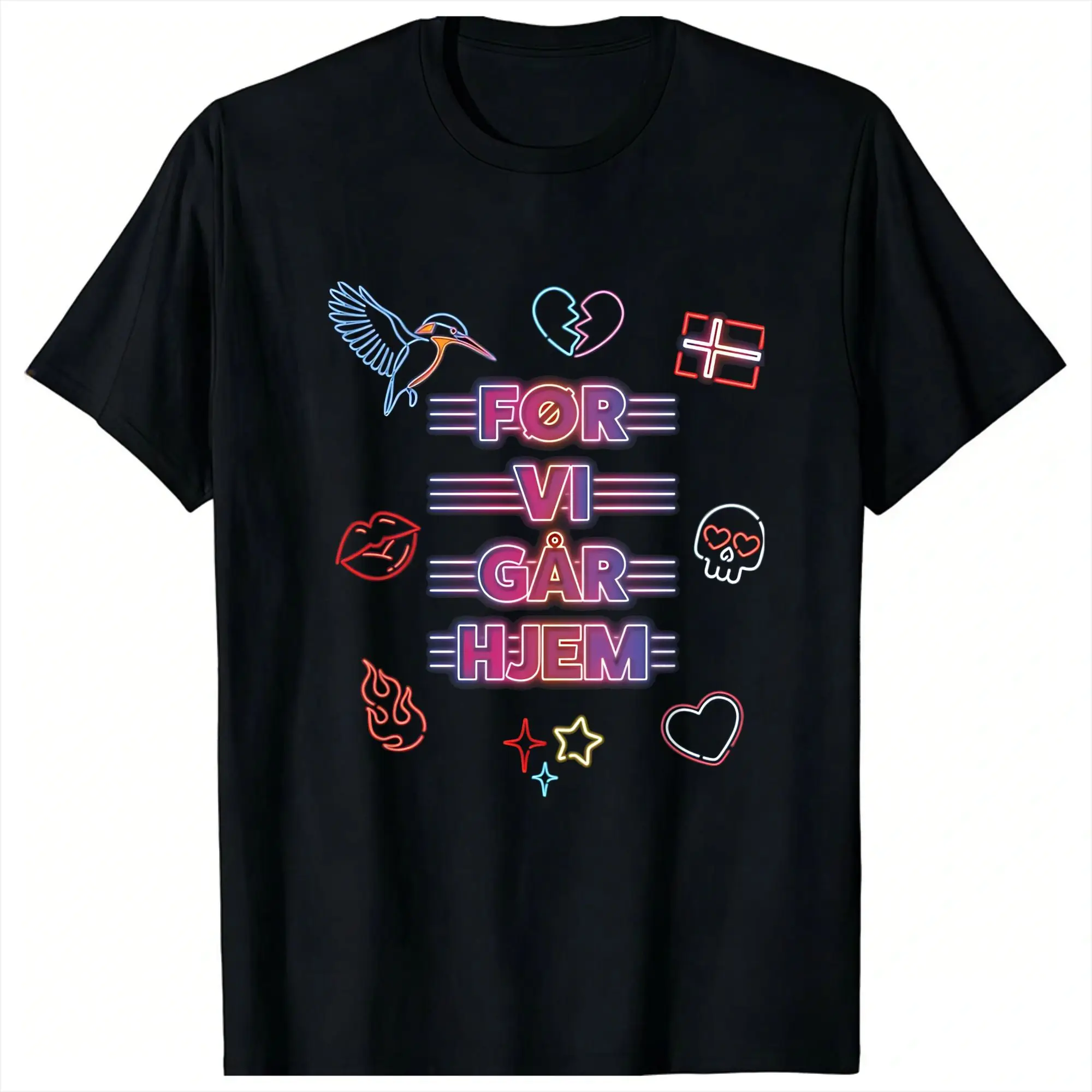 Før vi går hjem Søren Torpegaard Lund Eurovisions Song Contest 2026 Men T-Shirts Round Collar  Tee Shirt Short Sleeve Tops