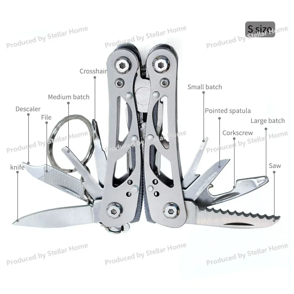 

Складной многофункциональный инструмент из нержавеющей стали с ножом и плоскогубцами — снаряжение для выживания в чрезвычайных ситуациях на природе и EDC