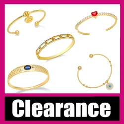 Clearance Bracelets / Copper Gold Plated Cuff Bangles for Women Statement Jewelry Gifts brth99