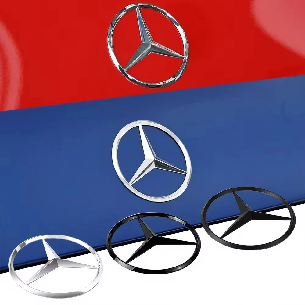 1pcs 90mm ABS Car Rear Badge Sticker Trunk Emblem Decal For Mercedes Benz A B C E S class GLA GLC CLA GLK GLE W204 W205 W212