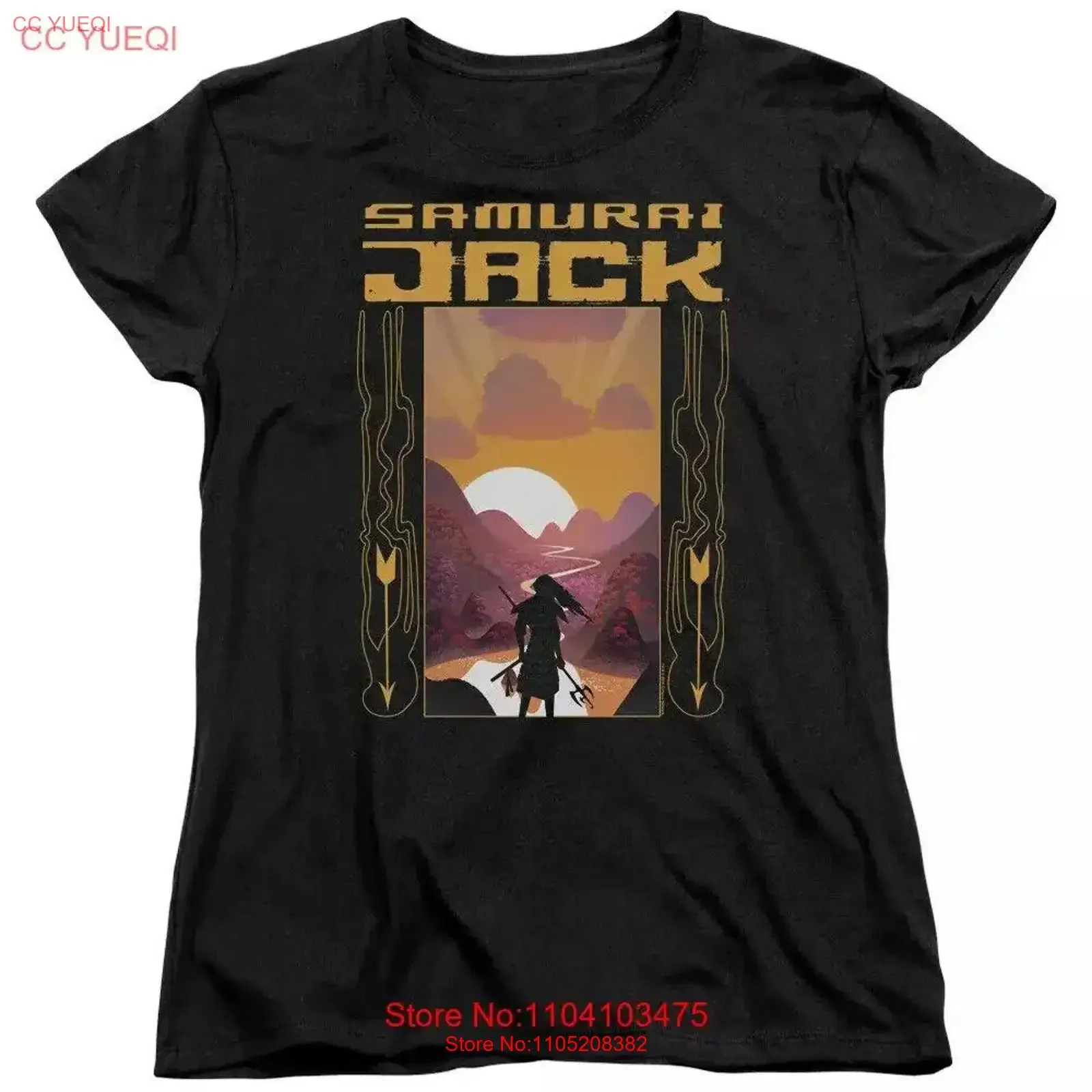 

Samurai Jack Sunrise Women's T Shirt vintage Washed fashion graphic designer clothes Slightly Versatile homme Casual Breathable