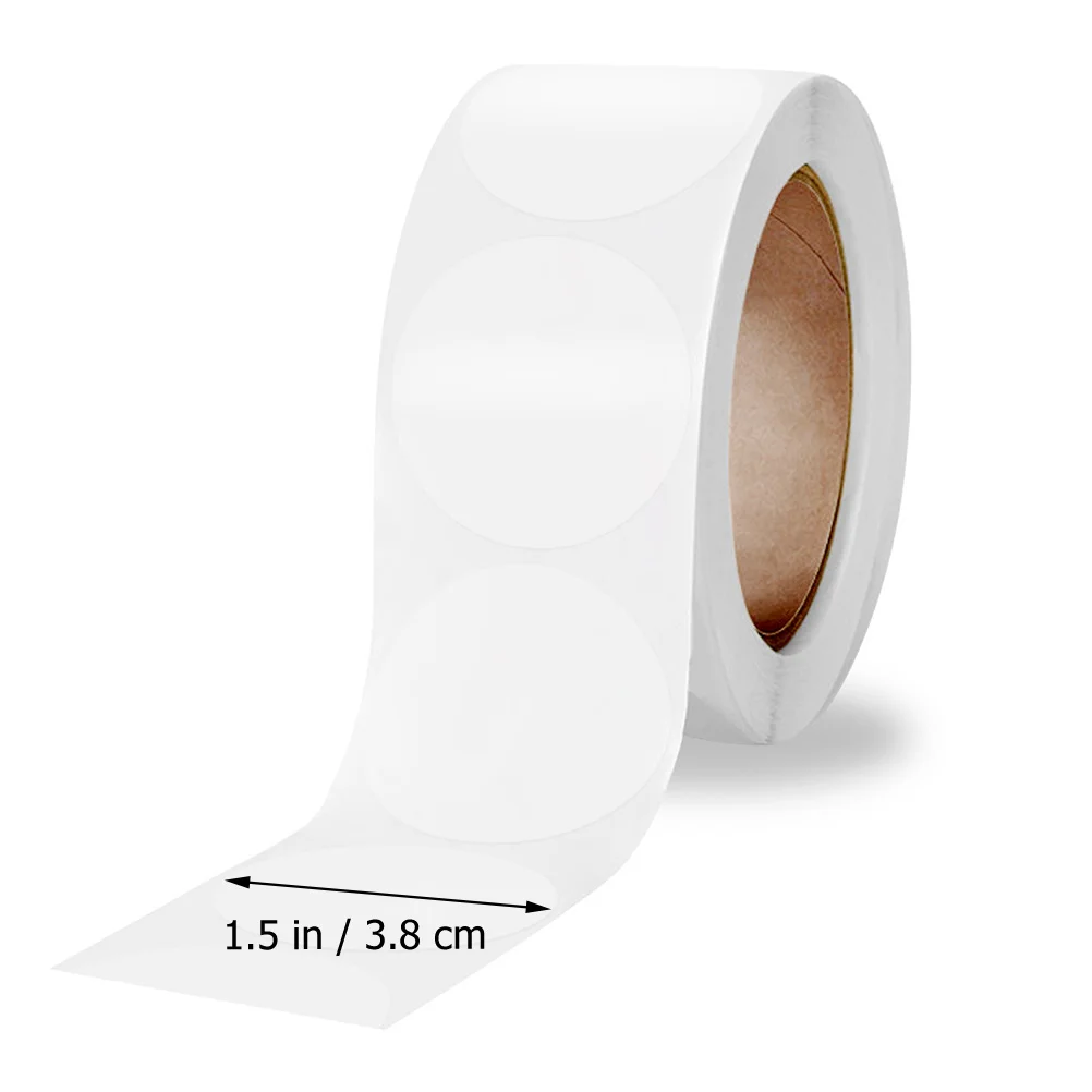 2 Rolls Labels Stickers Round Transparent Envelope Tab Sealer Package Wafer Clear 38x38cm Mail for Envelopes