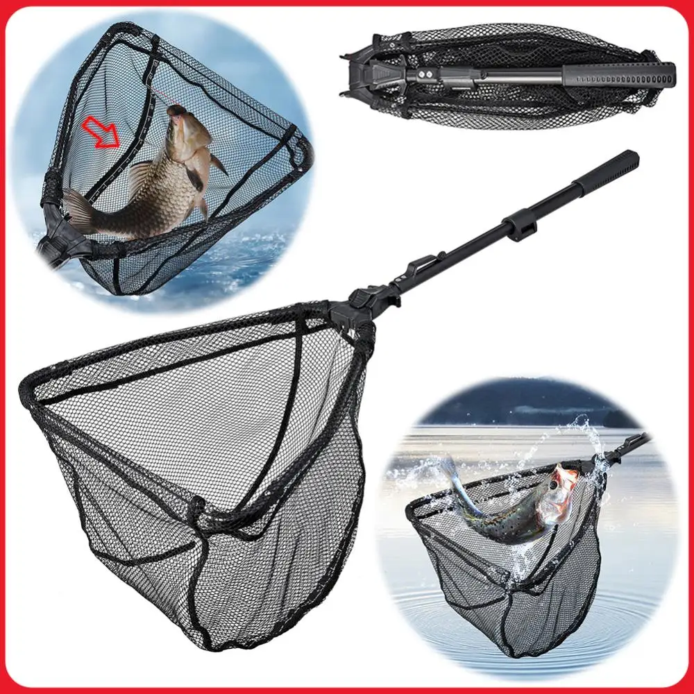 

Складная рыболовная сеть-подсачек с телескопической ручкой, удлиненная до 37,4 дюйма, для детей и взрослых