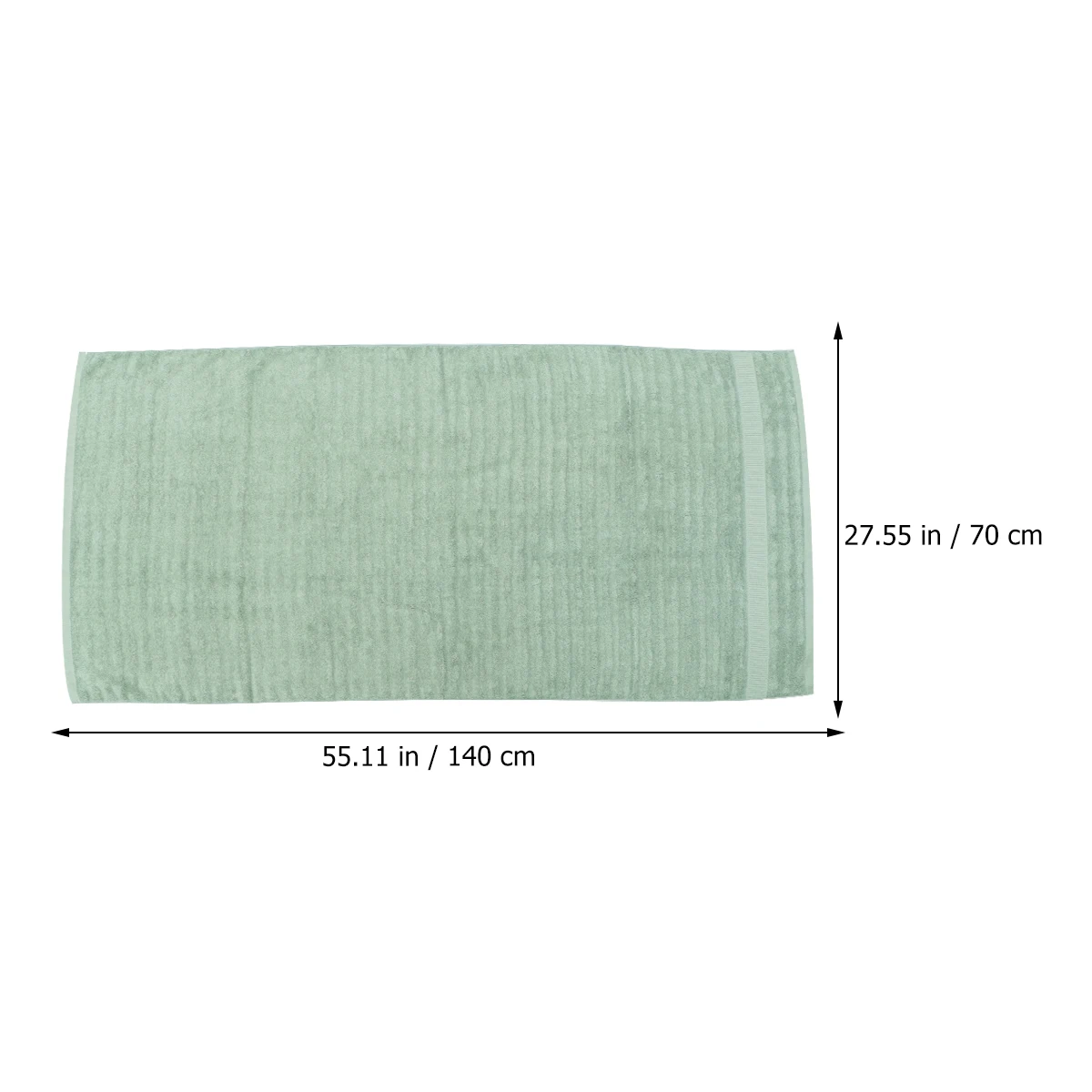 

Bath Towel Bamboo Fiber Solid Color Towels Absorb Water Wave Pattern Absorbent Green