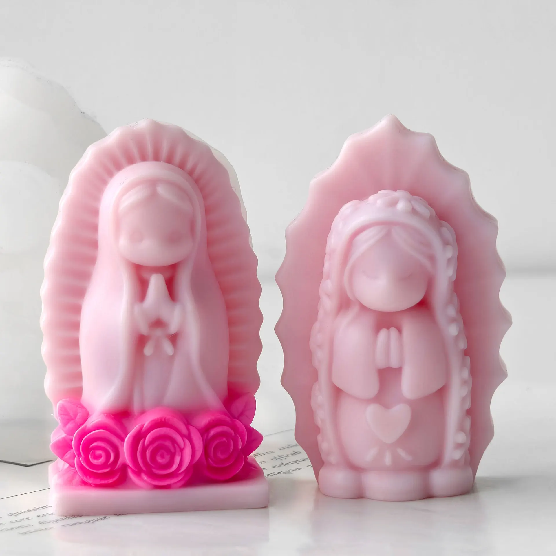 Praying Girl Angel Silicone Mold DIY Scented Candle Wax Plaster Ornament Handmade Home Decor Gift
