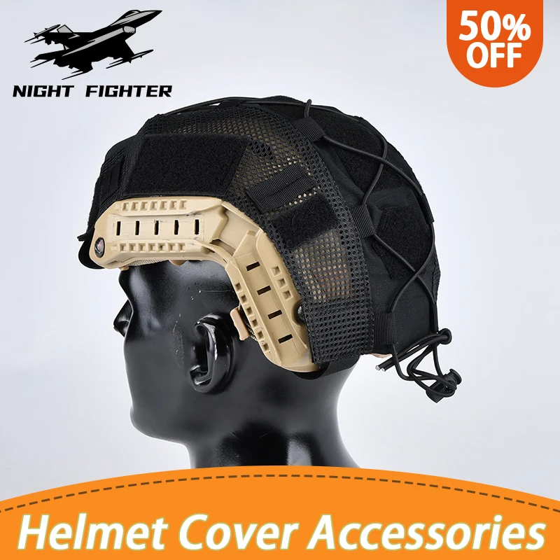 Tactical Fast Helmet Protective Cover Nylon Fabric Material Lightweight Fast Helmet Accessories Camouflage Protective Cover