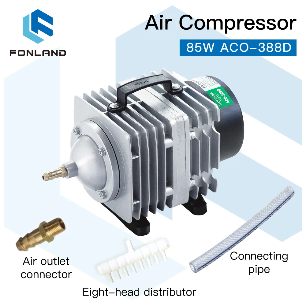 

FONLAND 85W ACO-388D Air Compressor Electrical Magnetic Air Pump for CO2 Laser Engraving Cutting Machine