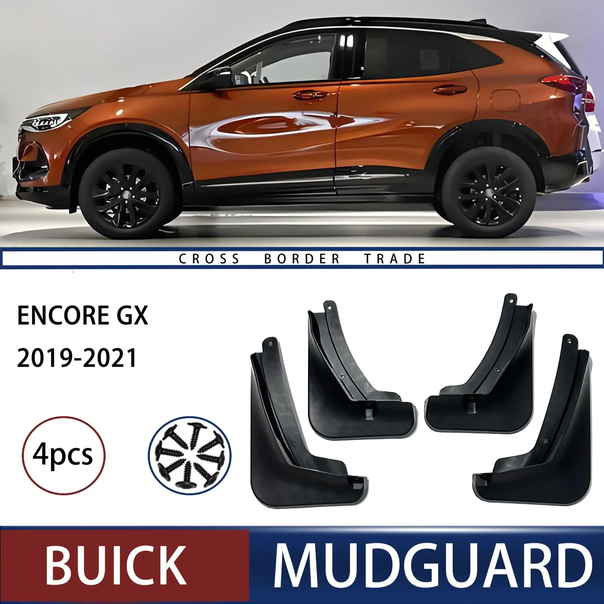 

For 19 Buick Encore GX car soft mudguard,Mudguards Fender Mudflaps Front Rear Flares Splash Guards Cover Car Accessorie