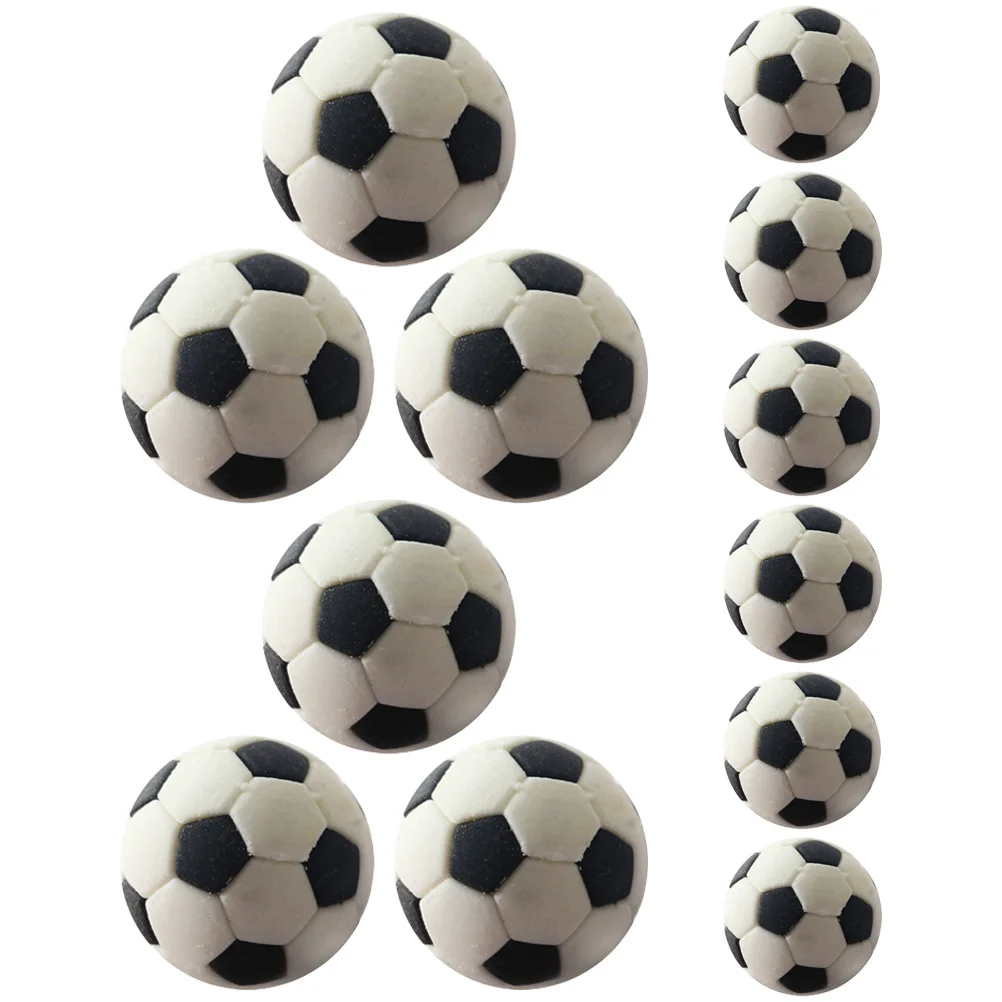 12 Pcs Dollhouse Miniature Empty Cup Water Model Accessories Soccer Sports Balls Rubber