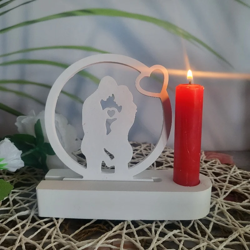 Cetakan Dropping Resin Plugin pasangan hamil cetakan silikon kandil DIY penyimpanan Dekorasi Rumah