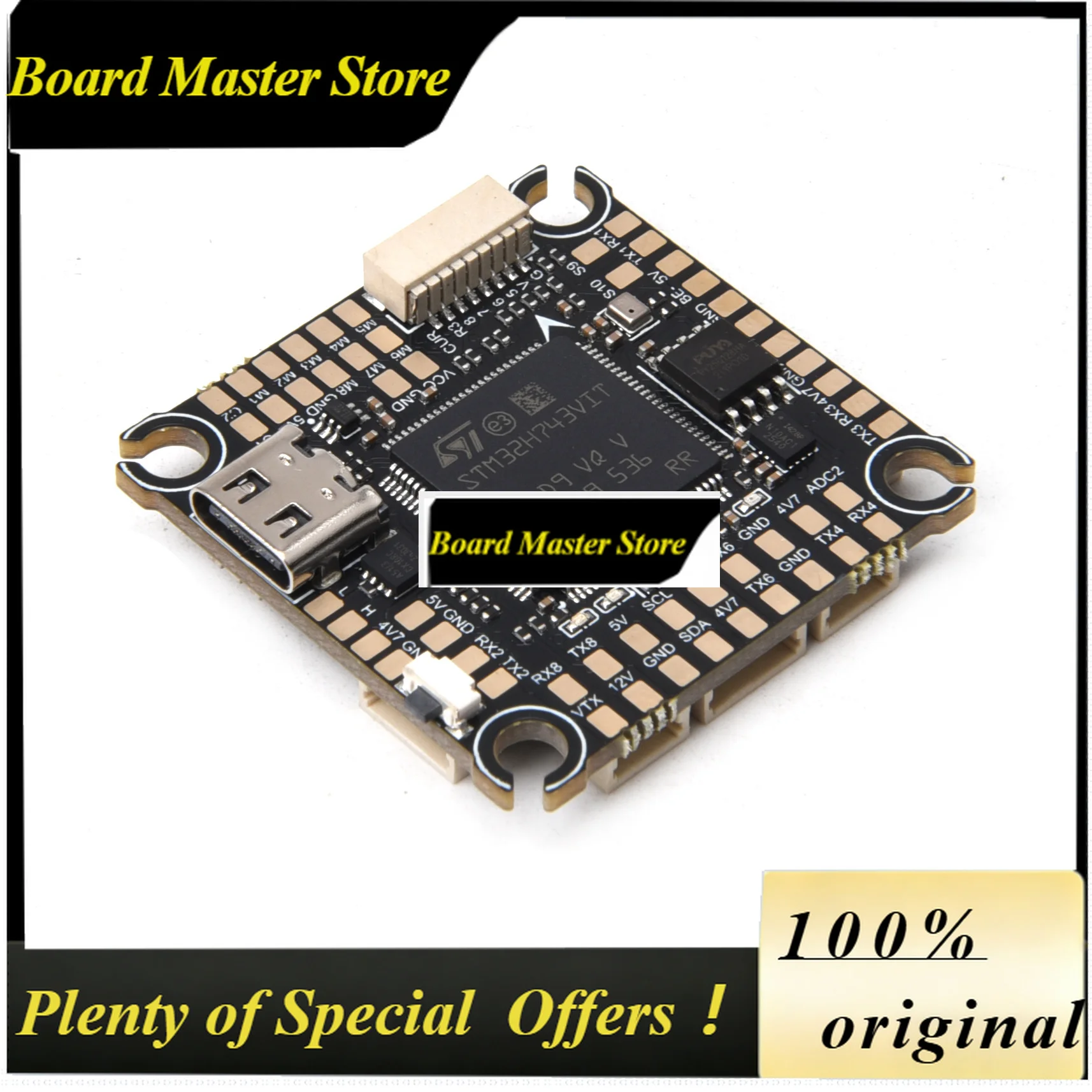 BoMaSH743 H7 FC Flight Controller With Built-in OSD MicroSD 65A BLheli-32 4IN1 ESC For Mark4 V2 APEX 10inch FPV RC Multicopter