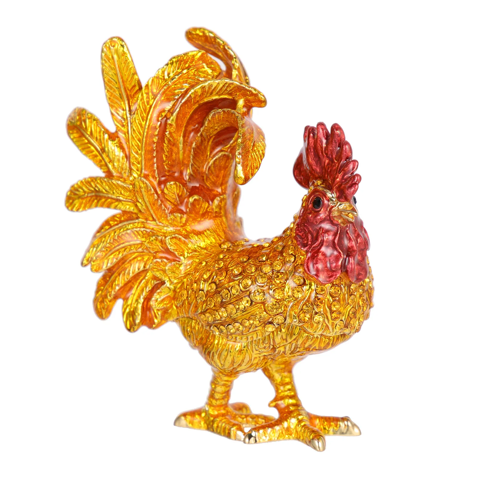 

Шкатулка для украшений с дизайном петуха, металлическая коробка для мелочей, для браслетов и колец, украшение для туалетного столика, аксессуар для комода